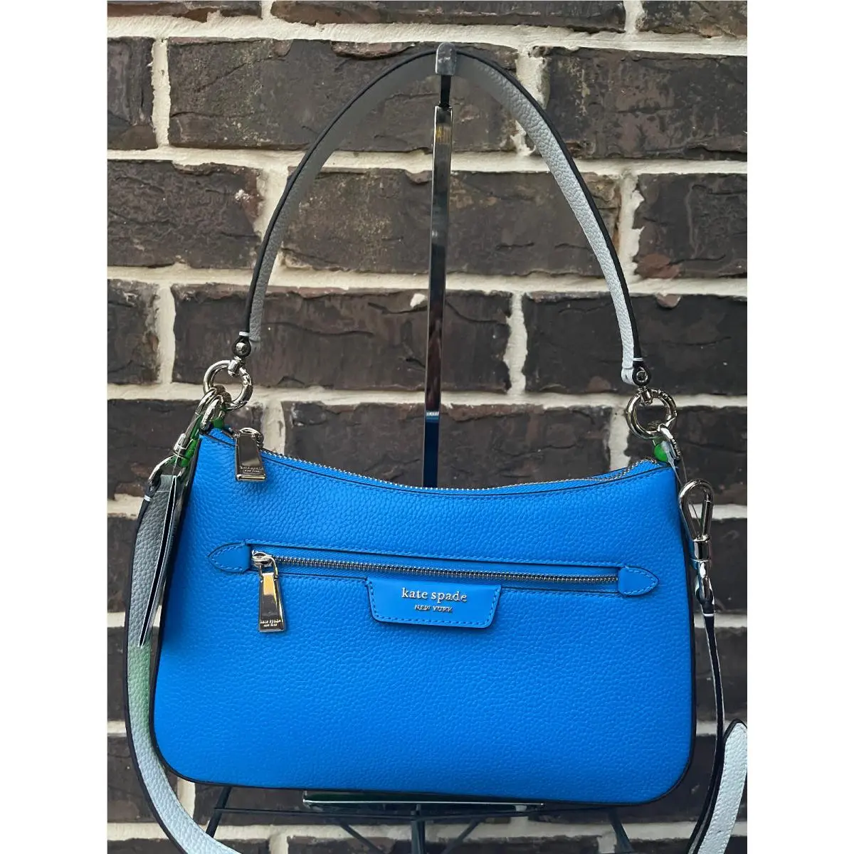 Kate Spade Hudson Med Convert Crossbody Colorblock Summer Night Green