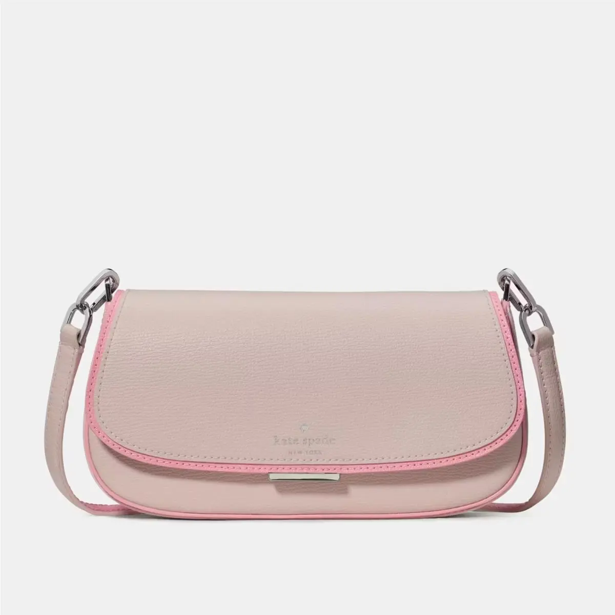 Kate Spade New York Mini Crossbody Bag Pink Leather Small Shoulder Purse
