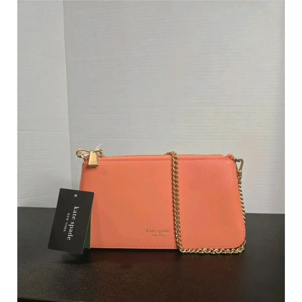 Kate Spade Women`s Grace Pink Moon Coral Shoulder Hand Bag with Gold Cha