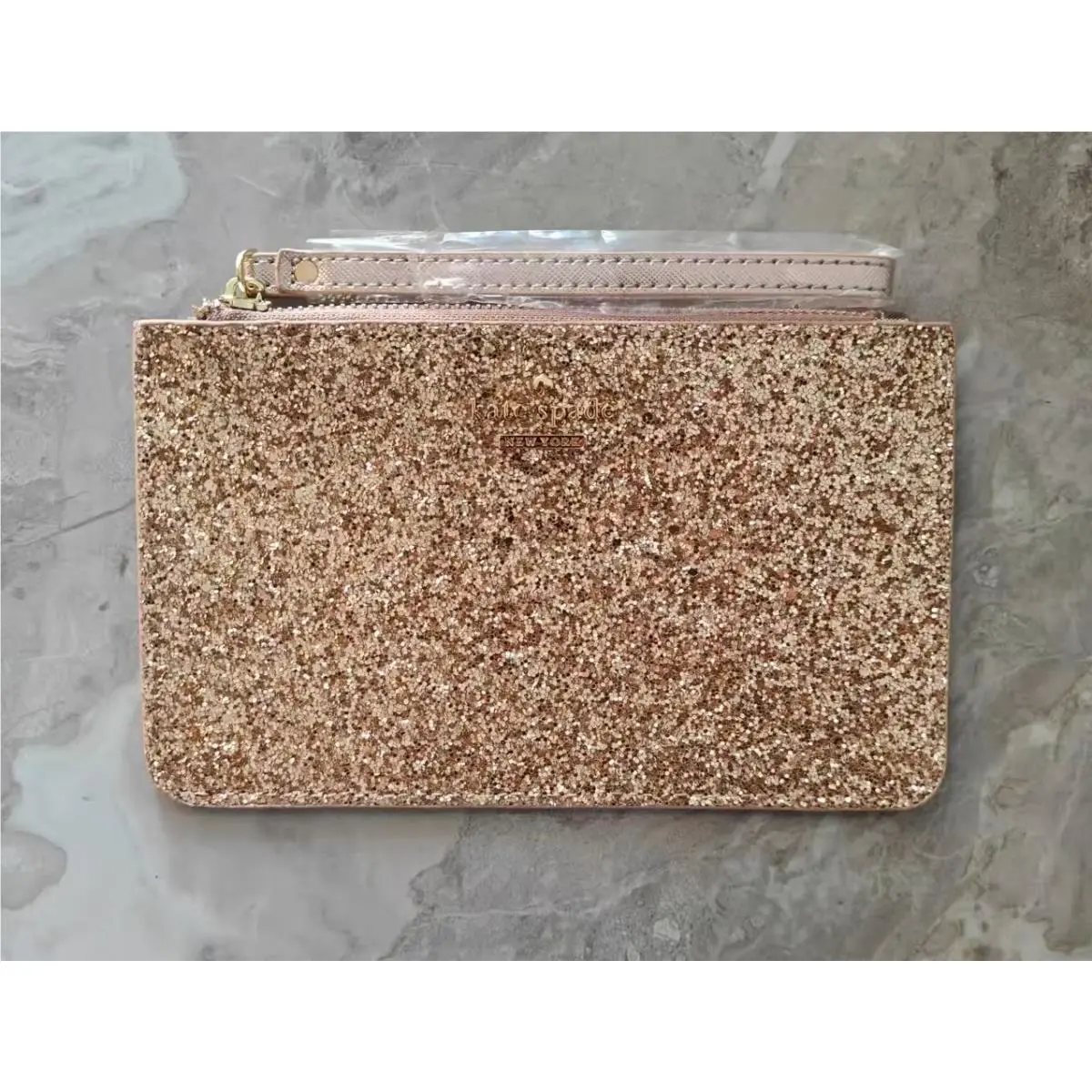 Only1 Kate Spade New York Party Wristlet Wallet in Gold Glitter