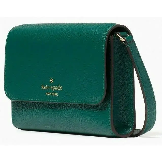 R Kate Spade Brynn Flap Crossbody Deep Jade Dark Green K4804