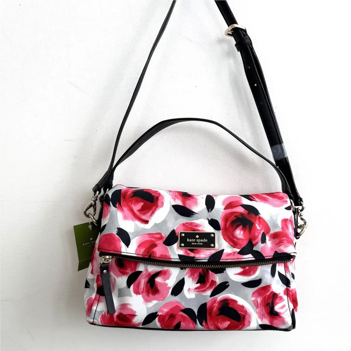 Kate Spade Miri Blake Avenue Shoulder Crossbody Bag Rose Print Bed