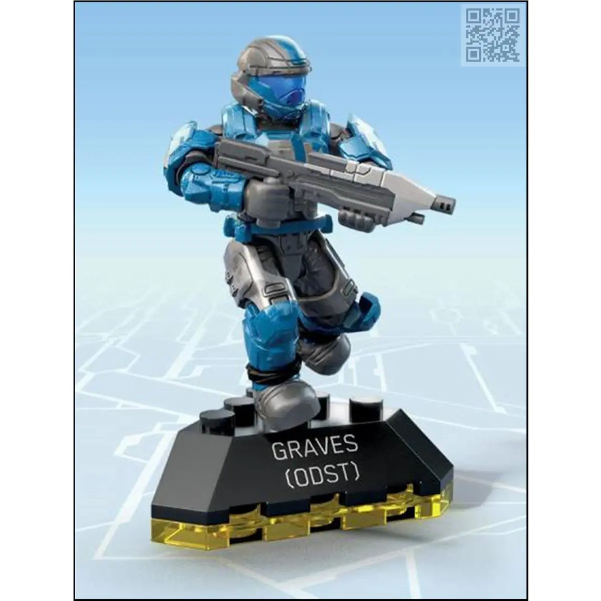 Halo Heroes Series 9 Mega Bloks Construx Unsc Spartan Odst Graves Figure GCM27