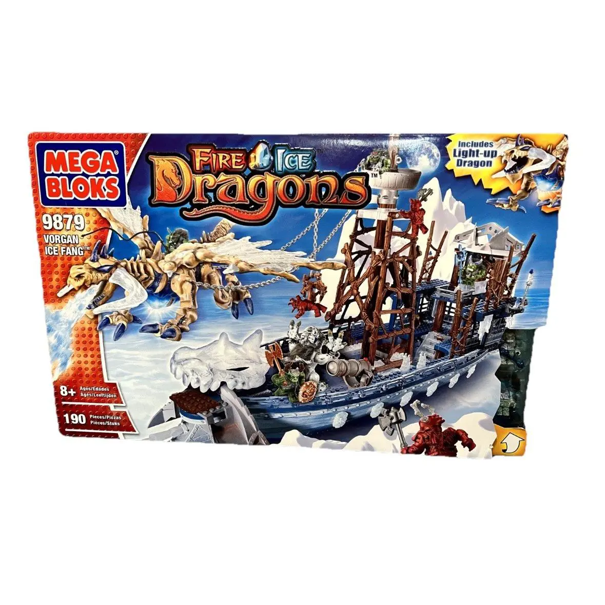 Mega Bloks Fire Ice Dragons Vorgan Ice Fang 9879 Rare 2004