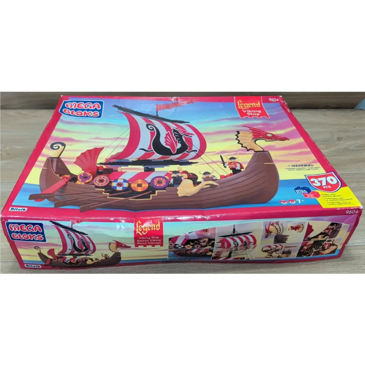 Mega Bloks 1995 Legend Viking Ship Building Set 9604 Ritvik