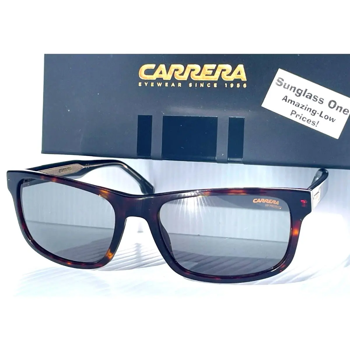 Carrera Black Tortoise Frame UV Protective Grey Lens Sunglass 299/S 086QT