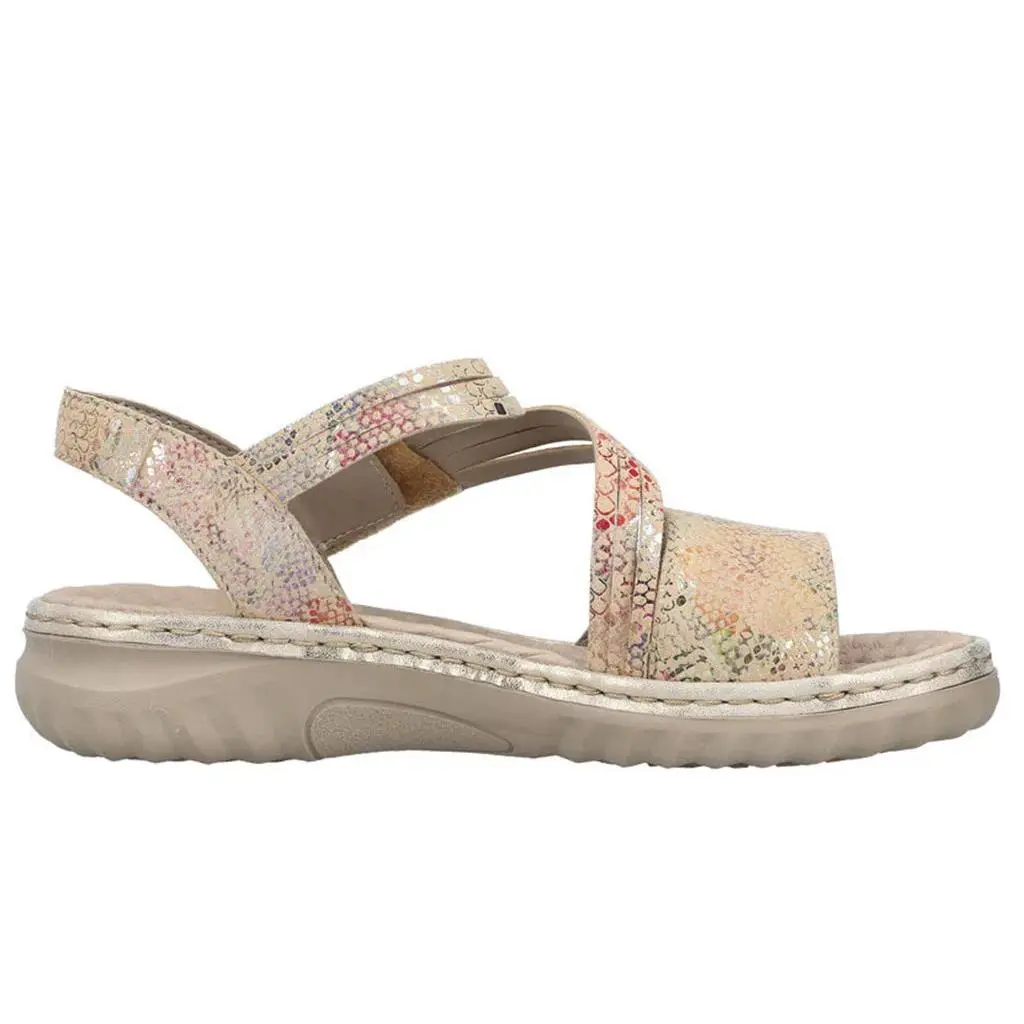 Rieker shoes - Regina 60464 Wedge Sandal - Regina Wedge Sandal - Beige Multi/Muschel 3