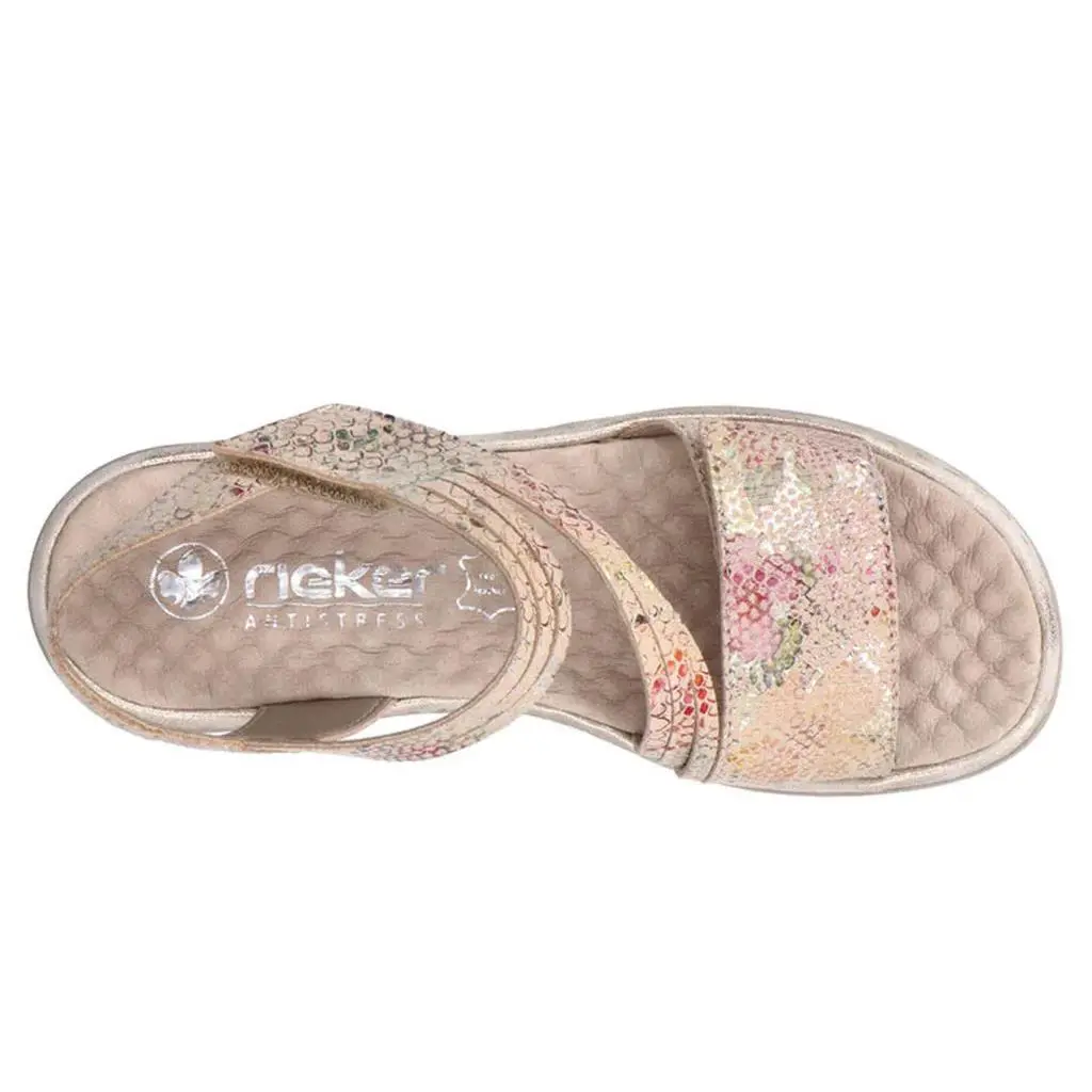 Rieker shoes - Regina 60464 Wedge Sandal - Regina Wedge Sandal - Beige Multi/Muschel 4