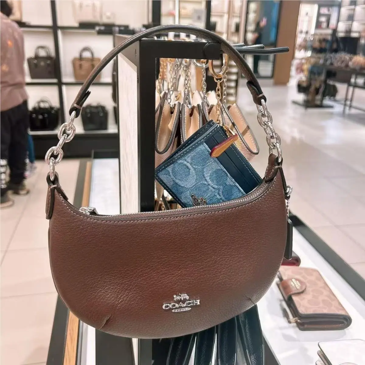 Mini Payton Bag CEL08/CEL06 Silver/Maple by Coach