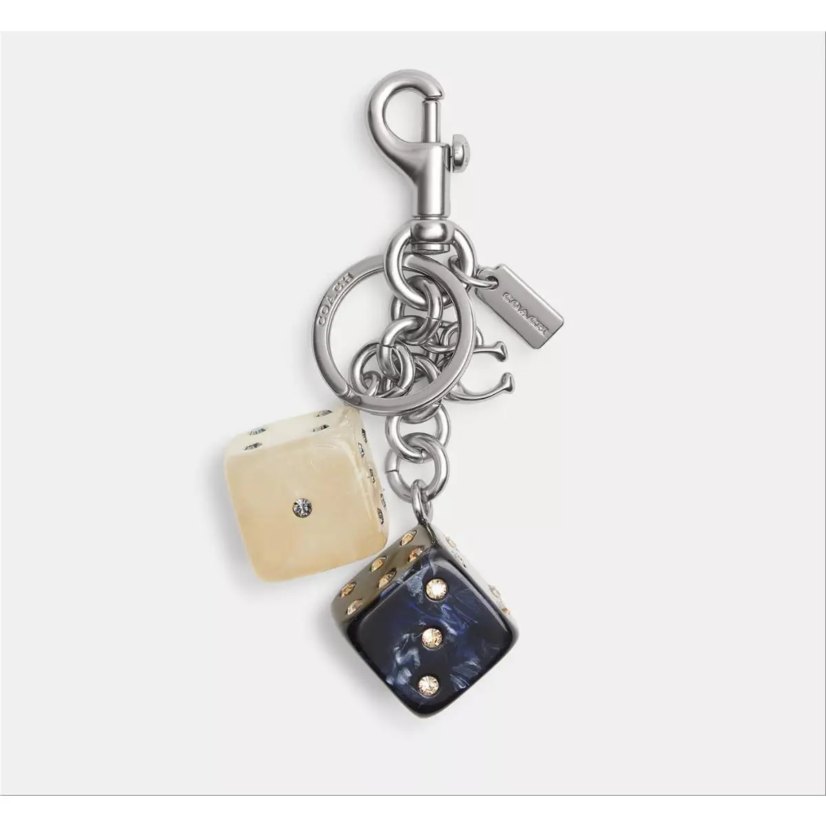 Dice Bag Charm CEA16（Select One Color）large Size Silver Black Multi by Coach