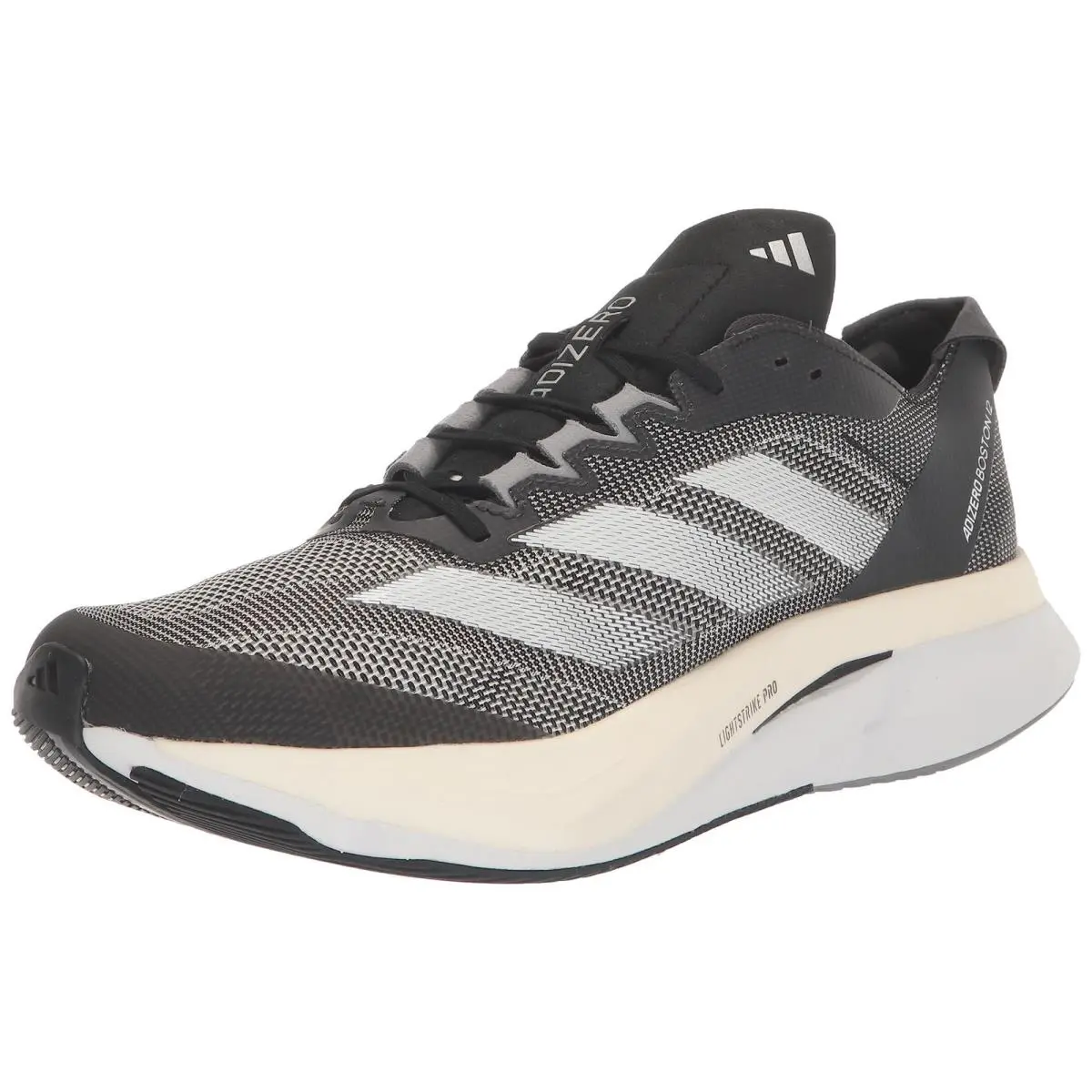 Womens Adizero Boston-12 Running Shoe Black/white/carbon by Adidas