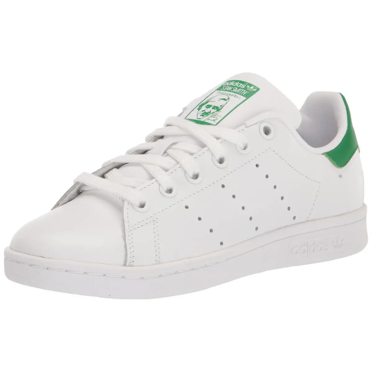 Adidas Originals Stan Smith Mens Leather Casual Sneaker White/white/green - Core White/Core White/Green