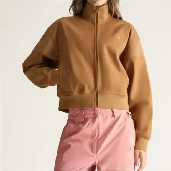 Adidas x Stella Mccartney S-m Women’s Knitted Track Top Wild Brown JX6782