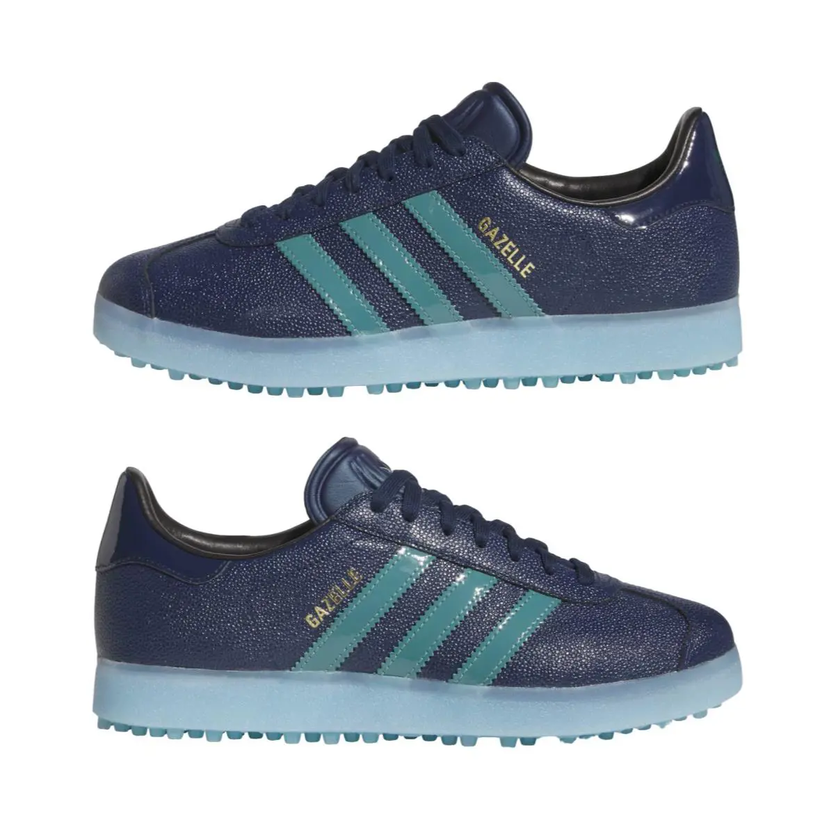 Adidas Gazelle Lux Unisex 10.5m/11.5w Golf Shoes Night Indigo Green JI4158