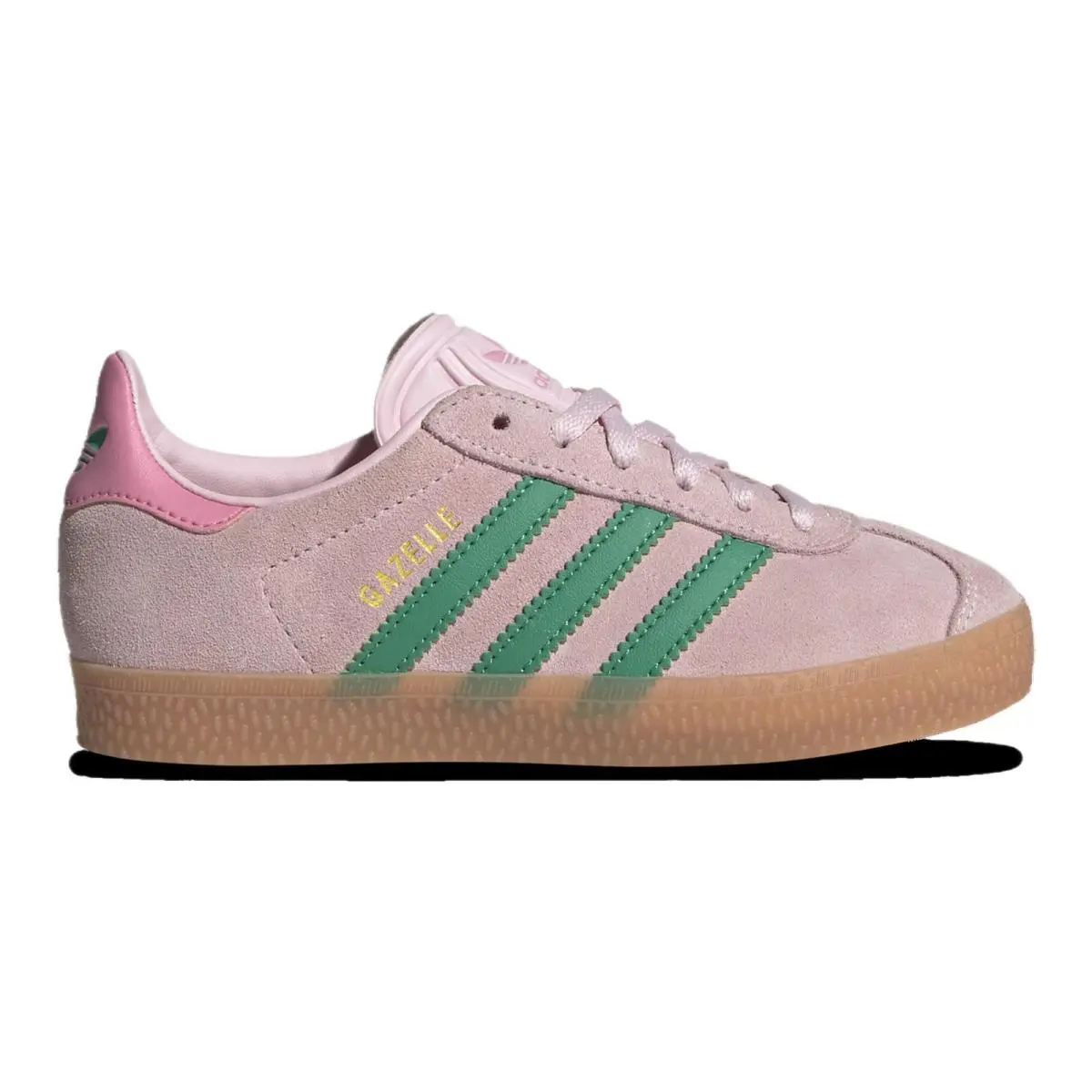 Adidas Gazelle Big Kid Lifestyle Sneakers Clear Pink/court Green/bliss Pink