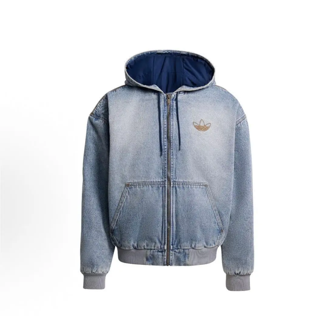 Adidas clothing - adidas DENIM PADDED JACKET - DENIM PADDED JACKET - KE0131 - Blue 5