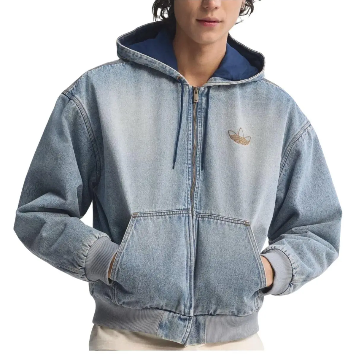 Adidas clothing - adidas DENIM PADDED JACKET - DENIM PADDED JACKET - KE0131 - Blue 4