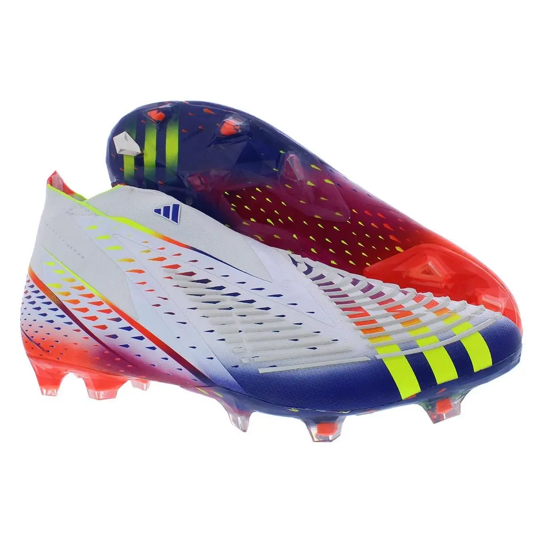 Adidas shoes - Cloud White/Solar Yellow/Power Blue, Main: White 4