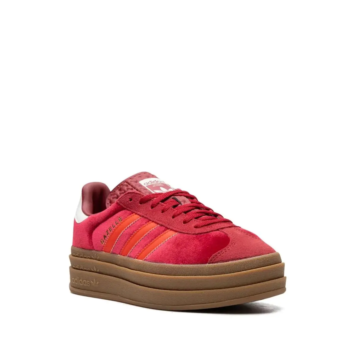 Adidas Gazelle Bold Sneakers Women`s US 10 Red Low Top Platform Shoes RHS7491 - Red