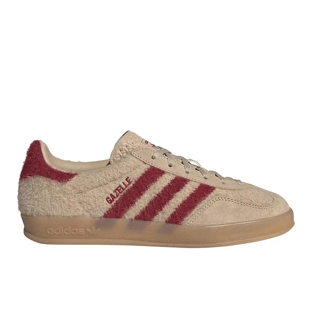 Adidas Gazelle Indoor Lace Up Womens Beige Sneakers Casual Shoes JP8341