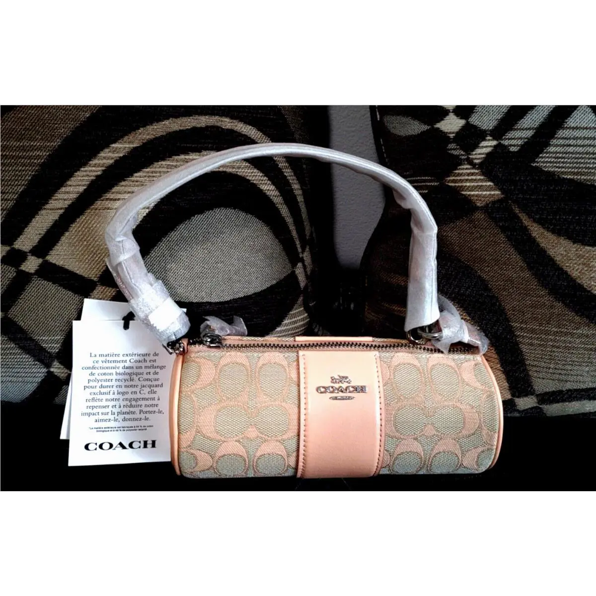 Coach Nolita Barrel Bag Signature Jacquard Blush CU003 Nip