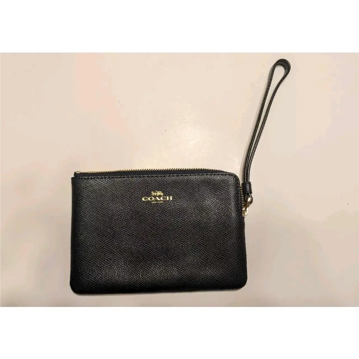 Coach Corner Zip Wristlet Wallet Midnight 58032
