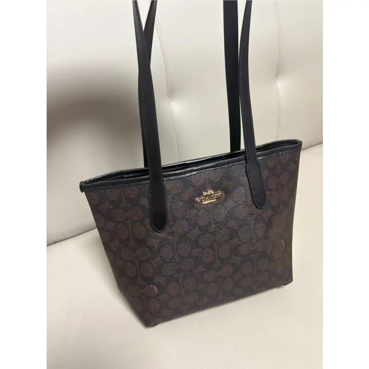 Coach Small City Tote Bag In Signature Canvas CU759 Outlet
