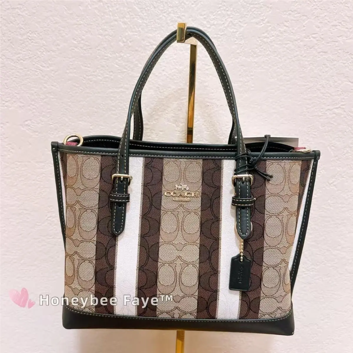 Coach C8416 Mollie Tote 25 In Signature Jacquard with Stripes
