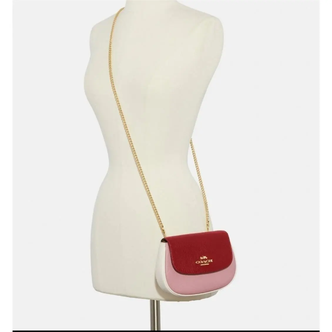Valentines Coach Saddle Belt Bag In Colorblock