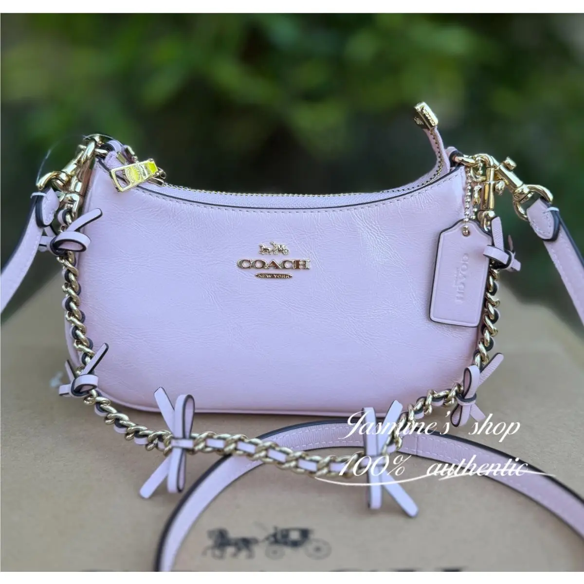 Coach Teri Mini Crossbody Bag with Bows CDW68 In Soft Pink