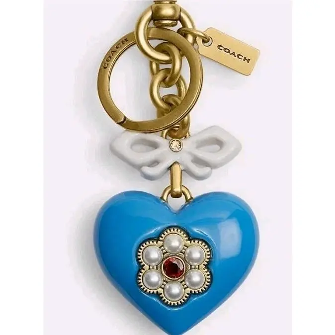 Coach Fairy Tale Princess Heart Bag Charm Resin/brass/blue CBH12 Key Cha