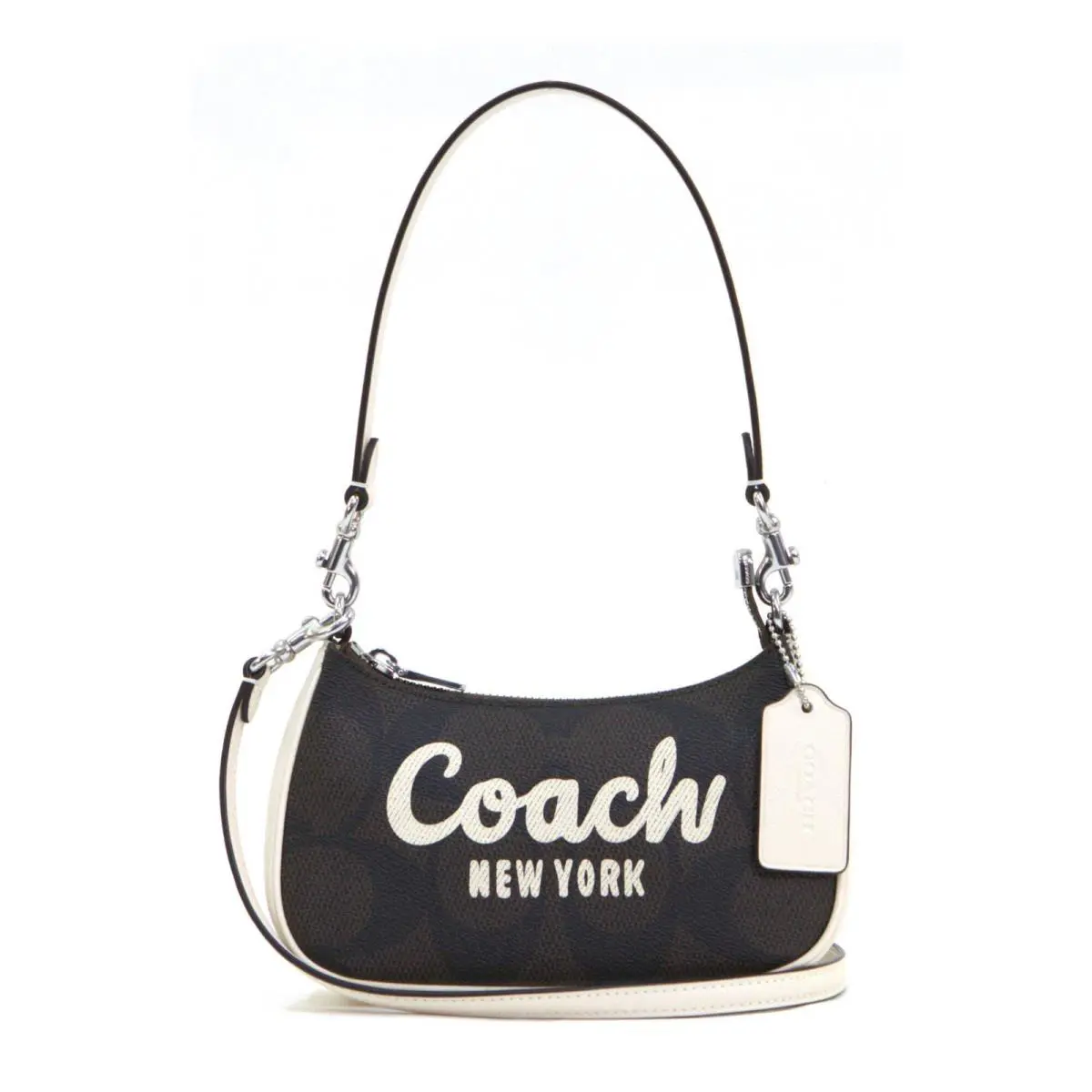 Coach Teri Mini Crossbody Bag In Signature Canvas with Coach Graphic - Walnut/ch