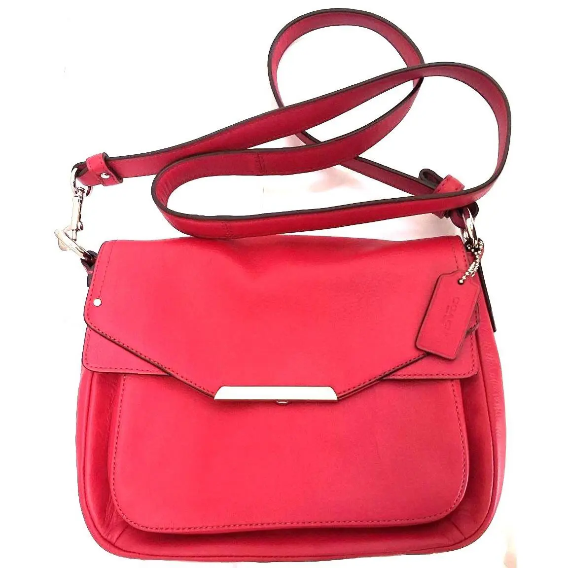 Coach F31844 Taylor Leather Mini Flap Crossbody Berry