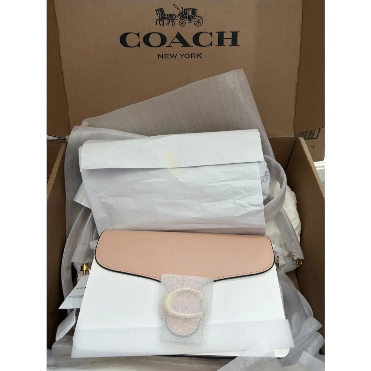 Coach Womens Chain Tabby Shoulder Bag with Guarantee Cream