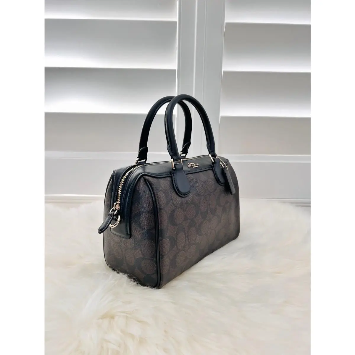 Coach F32203 Mini Bennett Satchel Handbag In Signature Canvas Classic