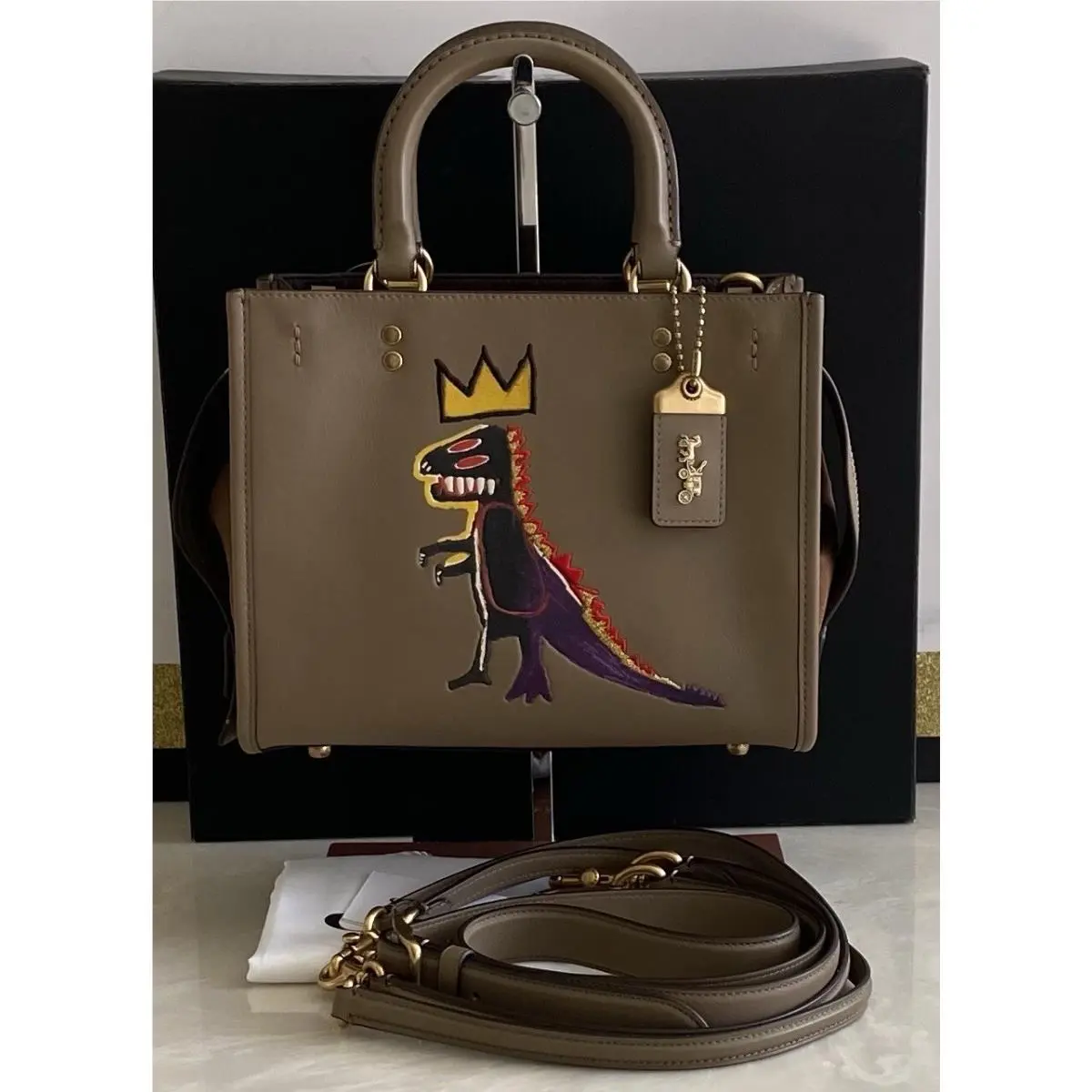 Coach X Jean Basquiat Elm/multi Leather Rogue 25 6889