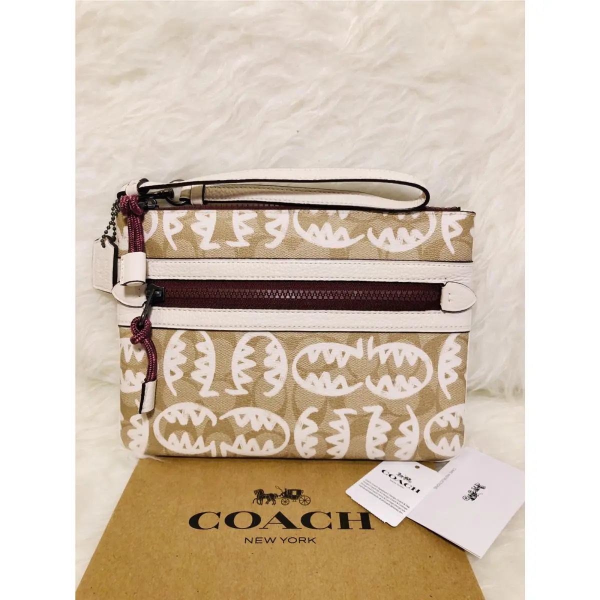 Coach Retail Vale Gallery Pouch in Signature Canvas W/rexy by Guang Yu
