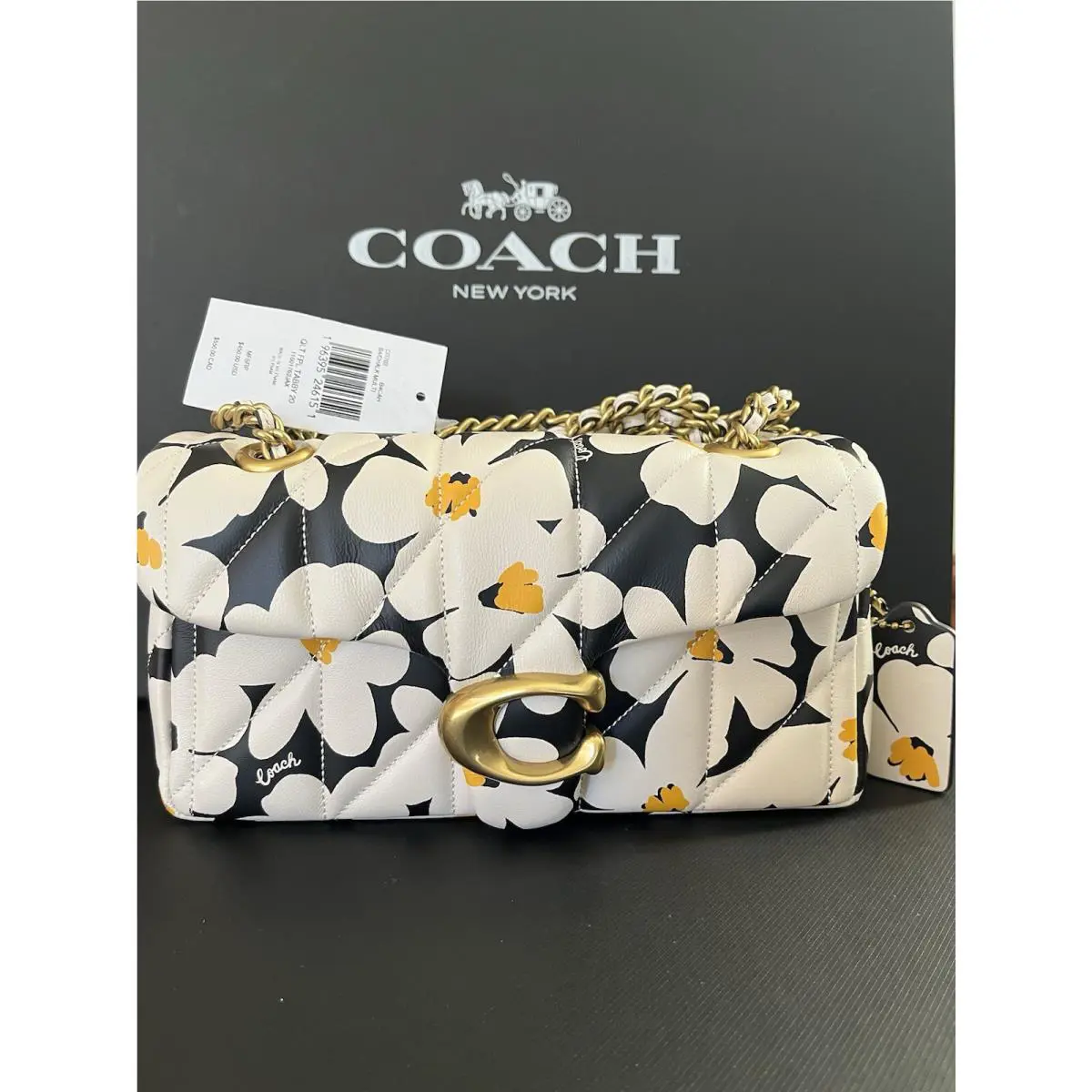 Coach Floral Quilted Tabby 20 Shoulder Bag CR702