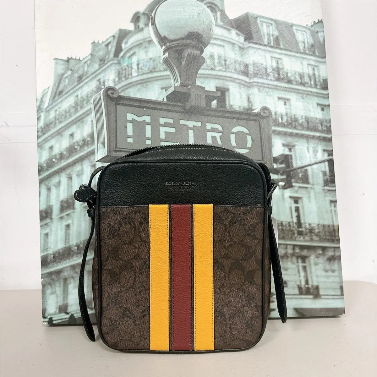 Coach CB907 Hudson Crossbody 21 with Varsity Stripe