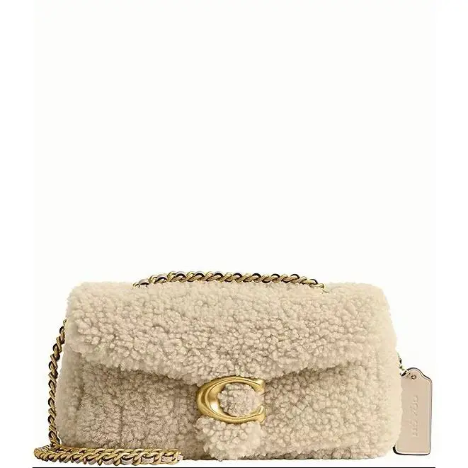 Coach Tabby Shoulder Bag 20 In Shearling Beige