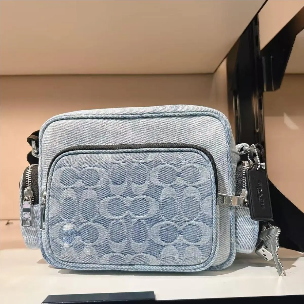 Coach CEA06 Fletcher Crossbody Bag In Loved Signature Denim