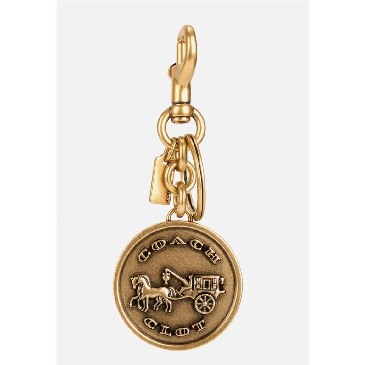X Clot Horse Carriage Round Coin Bag Charm CDP77 China Exclusive by Coach