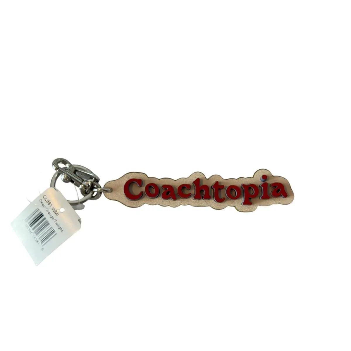 Coach Logo Bag Charm In Coachtopia Leather Key Cha