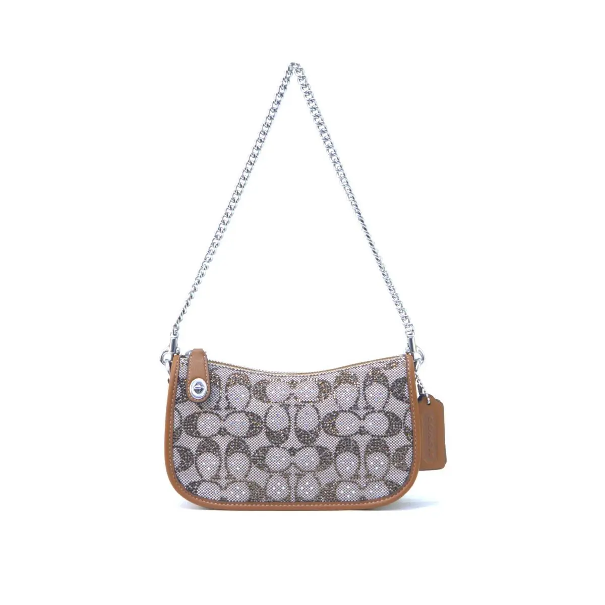 Coach Swinger 20 Crystal Signature Jacquard Shoulder Handbag - Burnished Amber