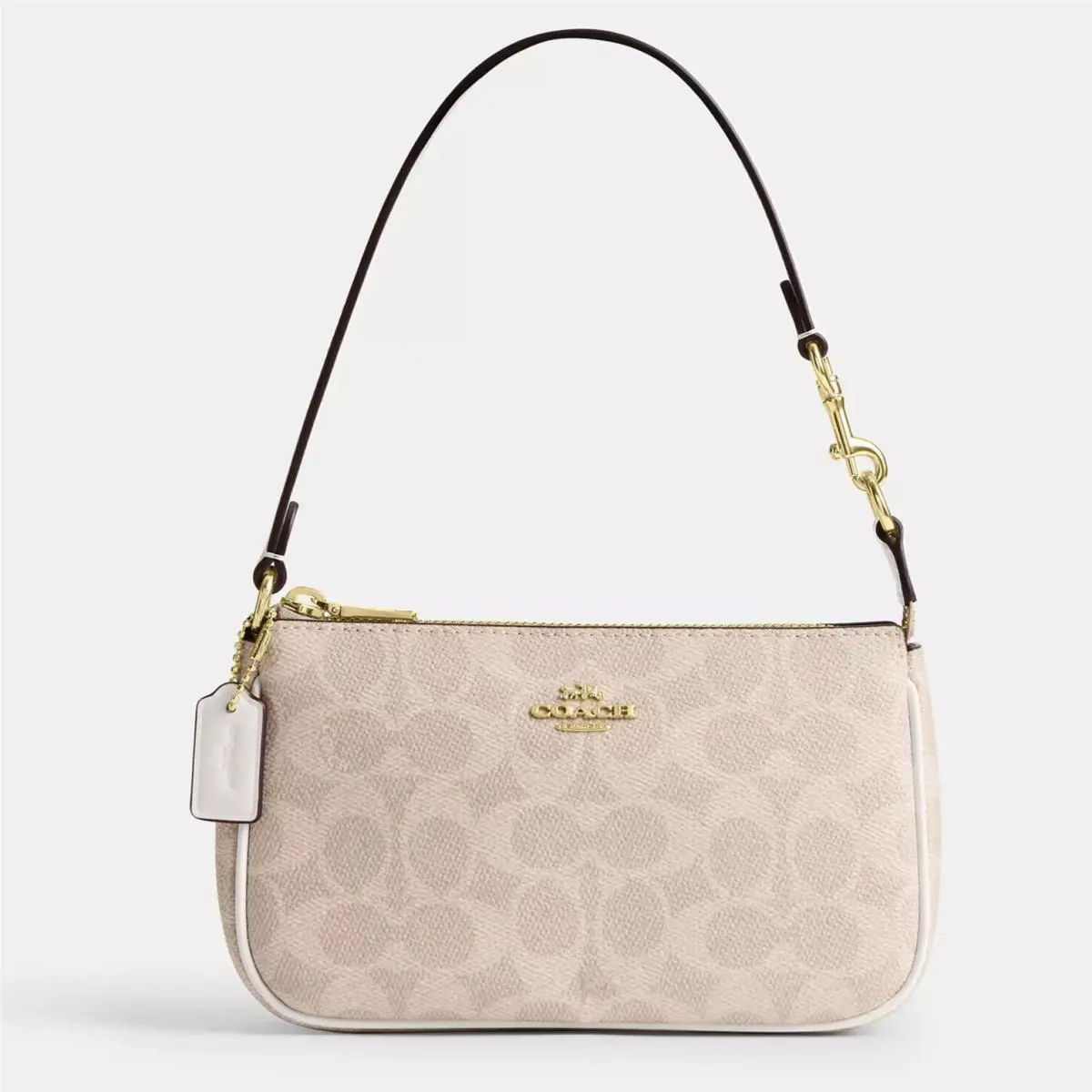 Coach Nolita 19 in Signature Canvas Gold/ Sand/ Chalk Mini Shoulder Bag
