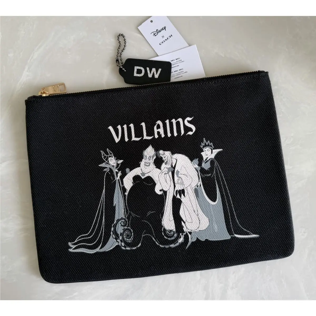 Disney X Coach Ltd Black/multi Large Villains Canvas/leather Pouch 30 CC830