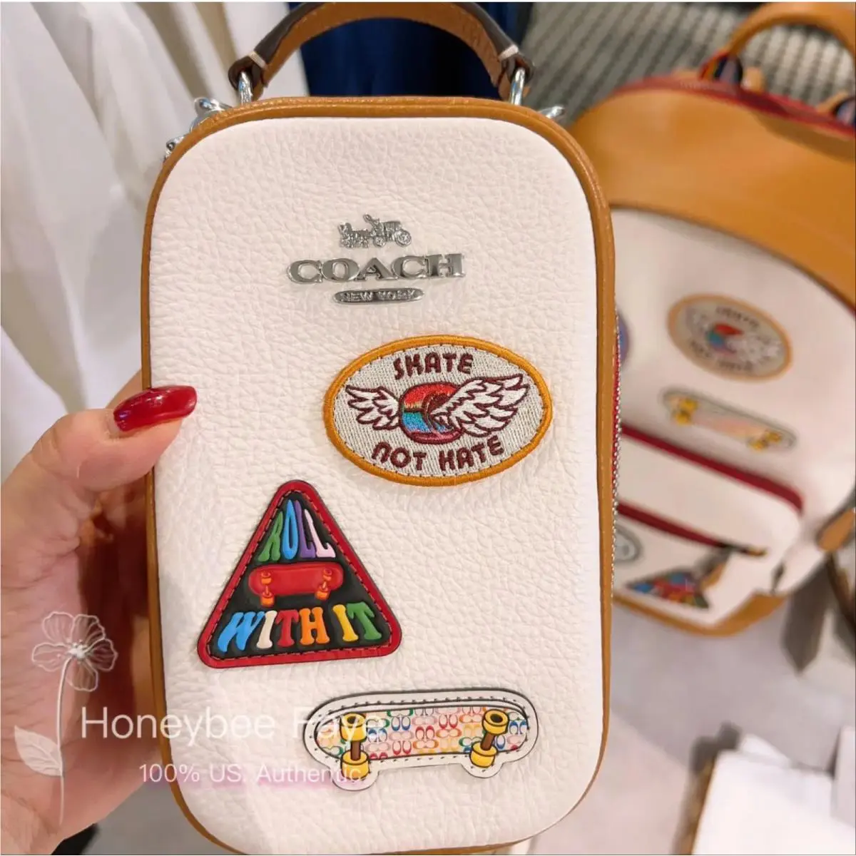 Coach Eva Phone Crossbody with Patches CJ650