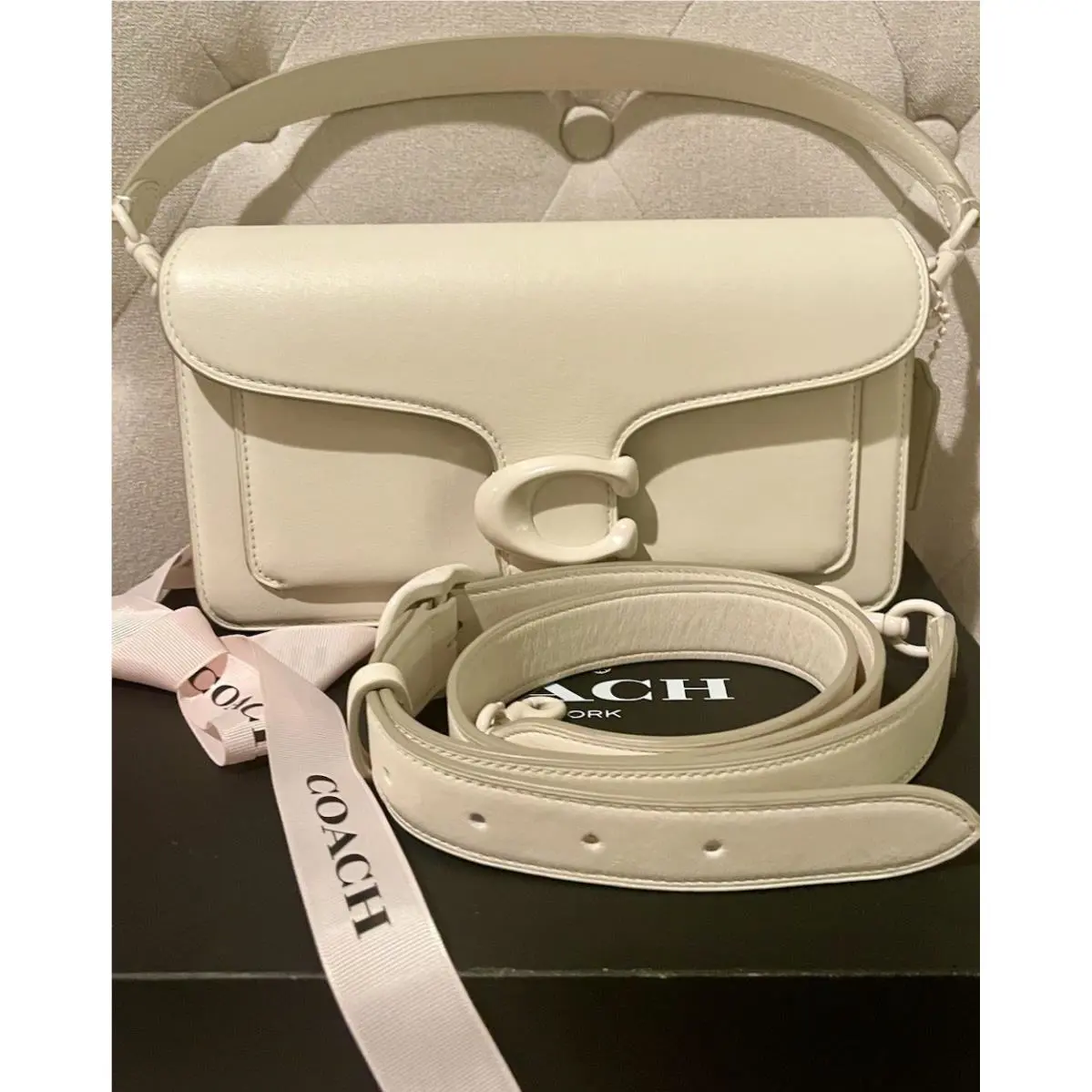Coach Tabby 26 Shoulder Bag In Chalk Perfect For Spring