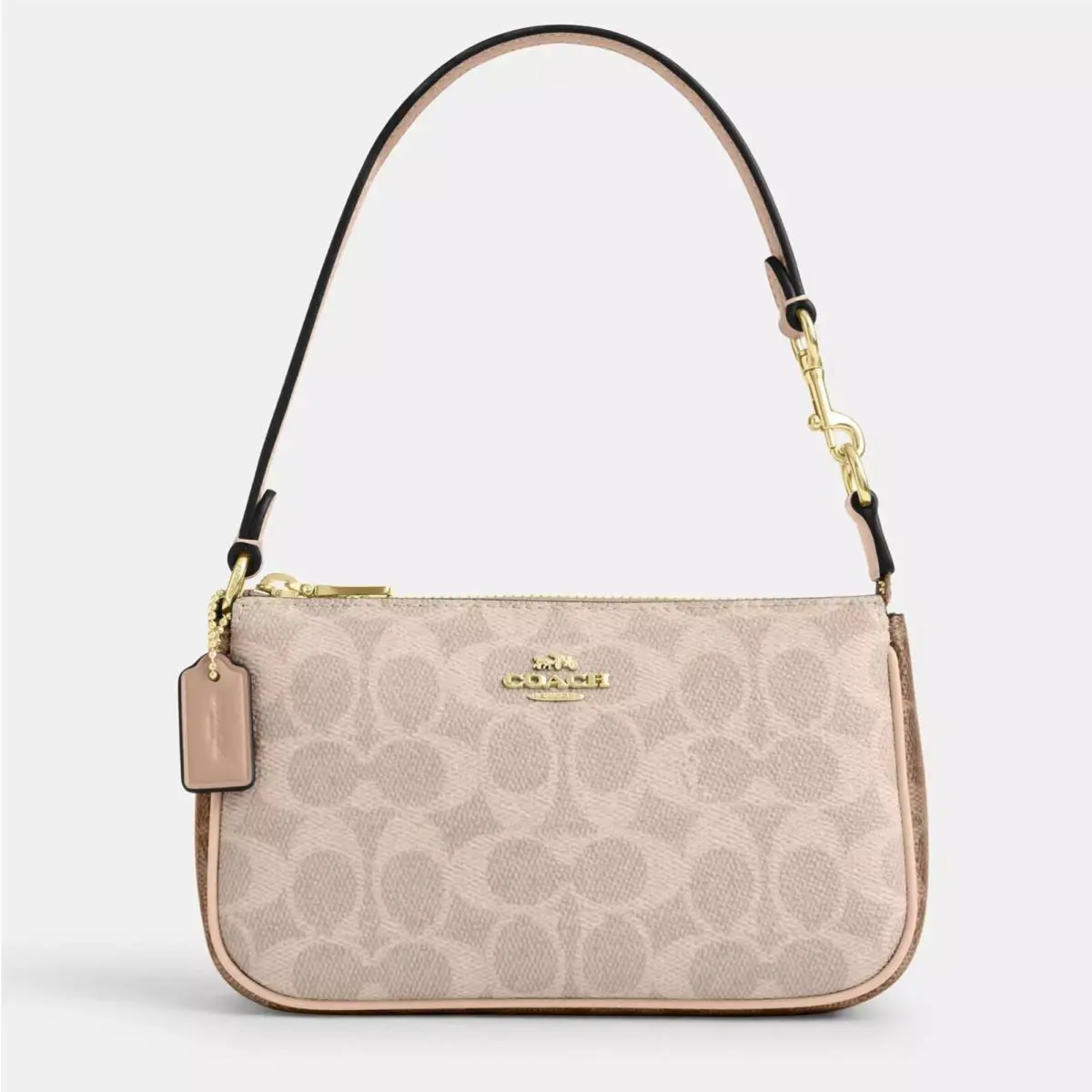 Coach Nolita 19 in Signature Canvas Gold/ Sand/ Tan Mini Shoulder Bag