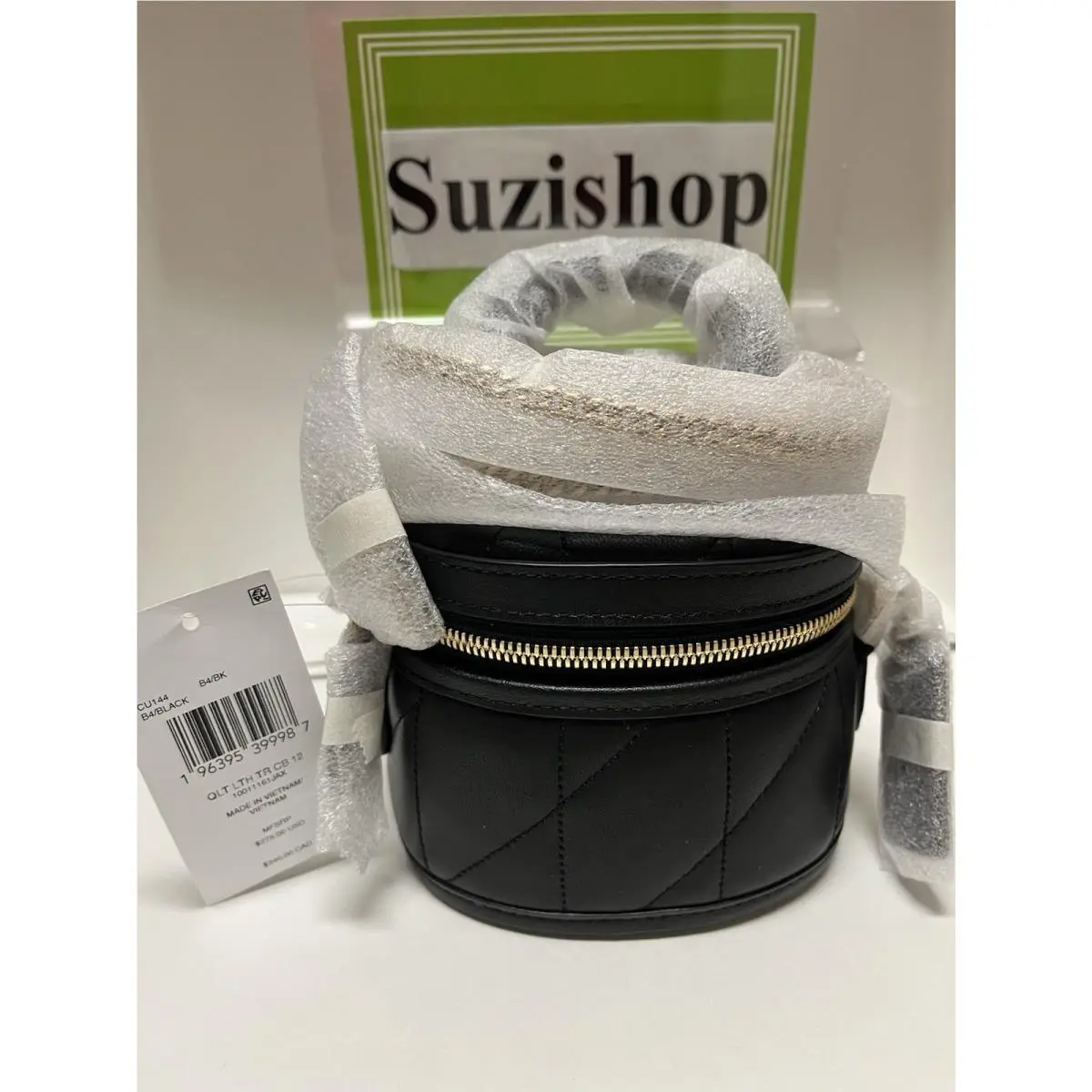 Coach Mini Trail Crossbody Bag 12 with Pillow Quilting CU144 Black
